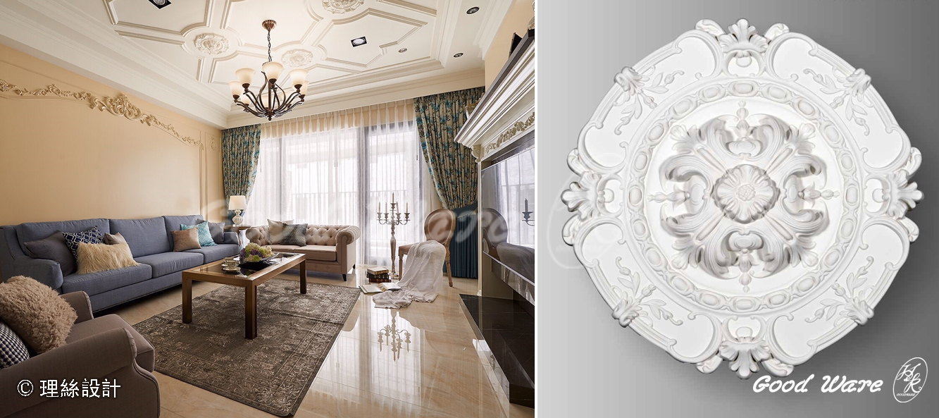 flat ceiling medallion