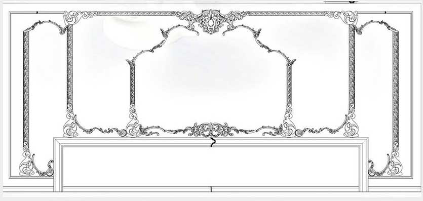 Customized Ornamental mouldings Design