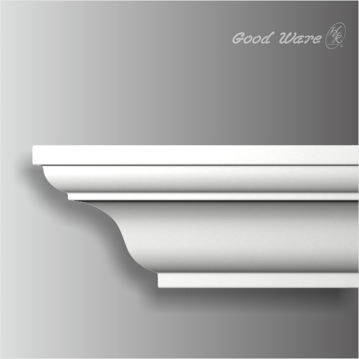 Polyurethane white small crown moulding