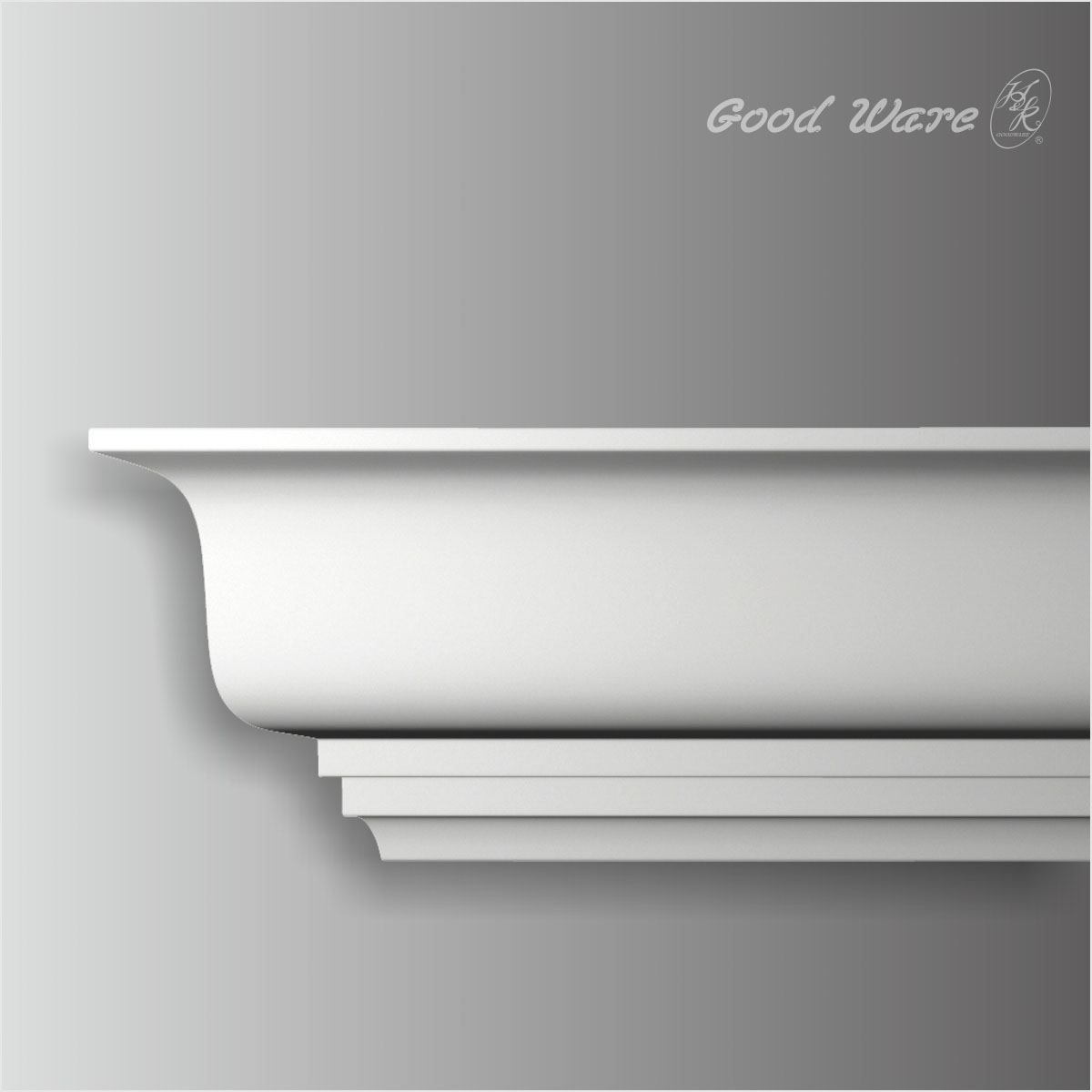 Polyurethane traditional crown molding for bathroom