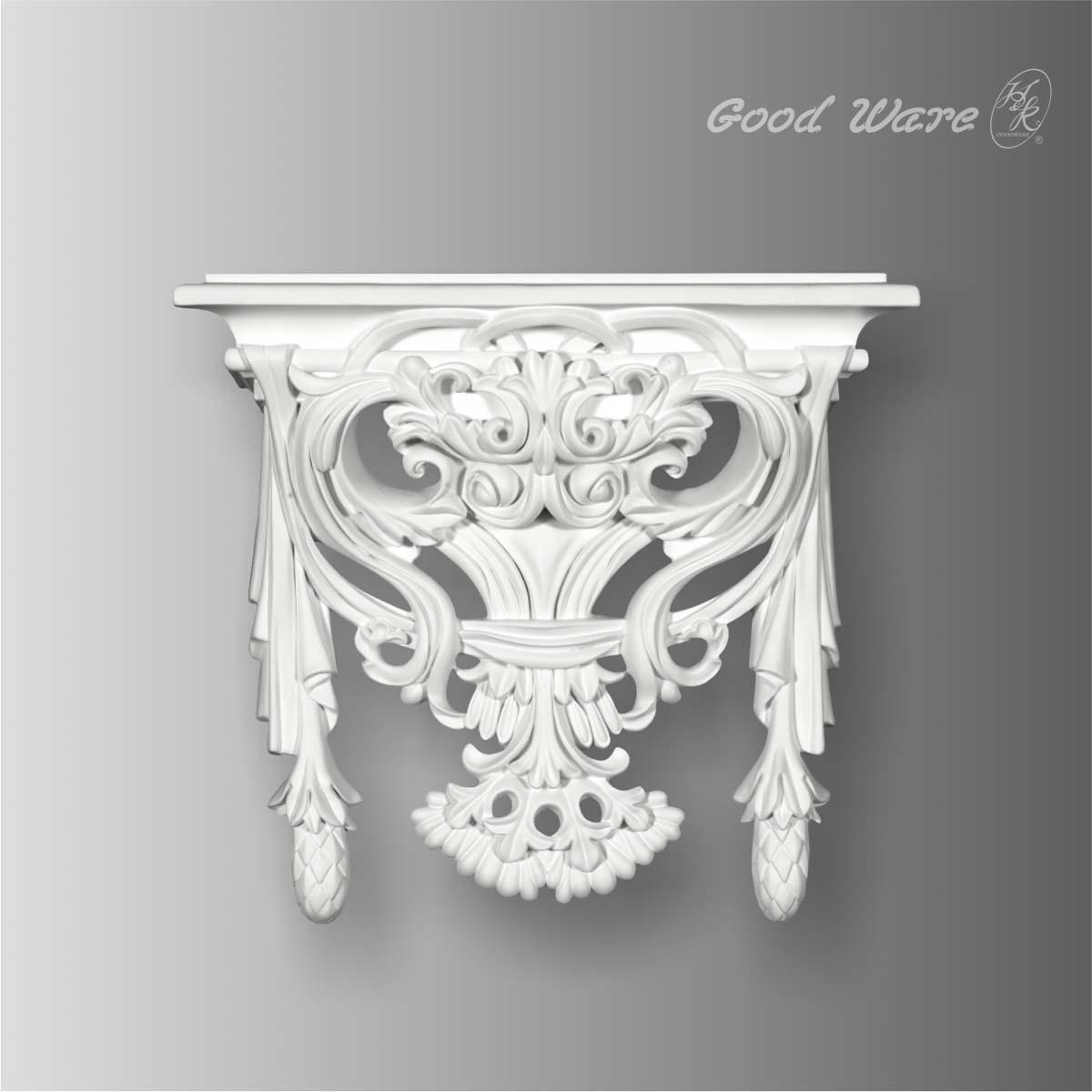 Polyurethane decorative wall decor shelves