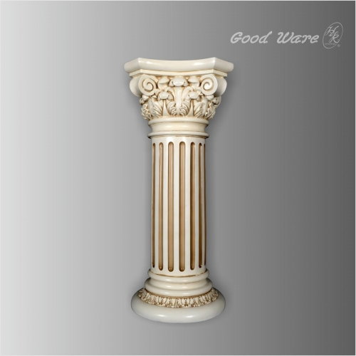 Polyurethane white flower pedestal stand for sale