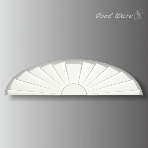 Polyurethane sunburst door panel molding
