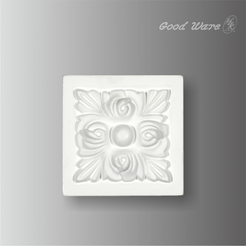 Decorative flora door trim corner blocks