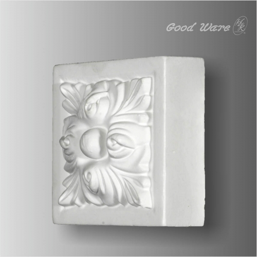 Decorative flora door trim corner blocks