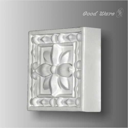 Decorative door trim molding corner blocks
