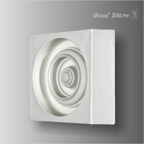 Window case molding corner blocks