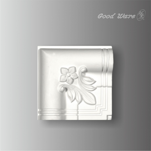 Polyurethane white door trim corner blocks