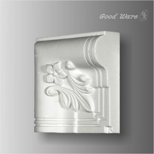 Polyurethane white door trim corner blocks
