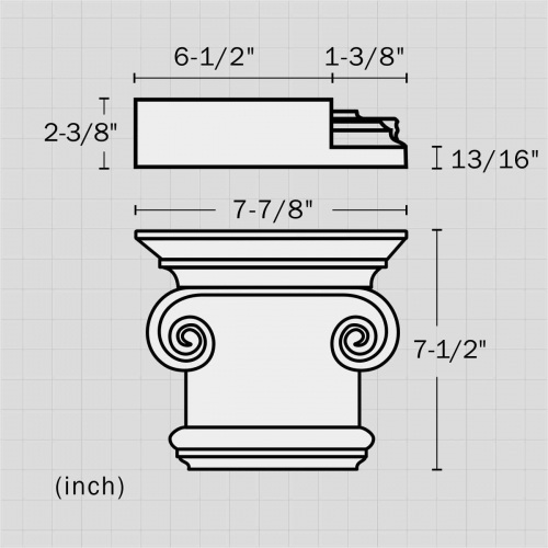 Polyurethane corinthian fireplace corner