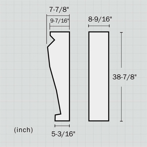Polyurethane white fireplace mantel surround