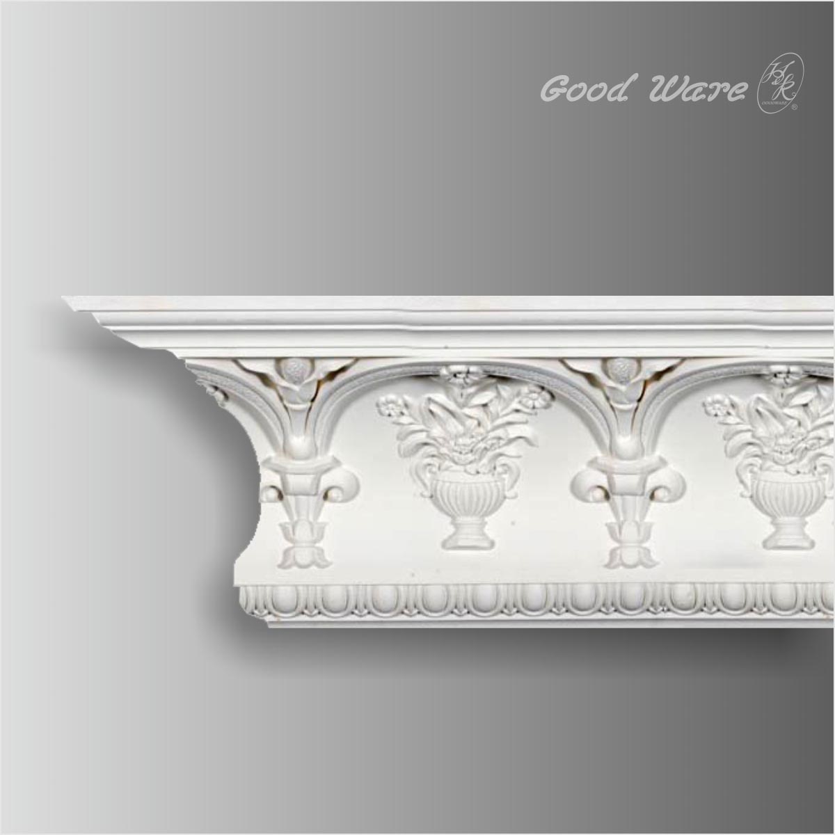 Polyurethane baroque style egg dart moulding supplier