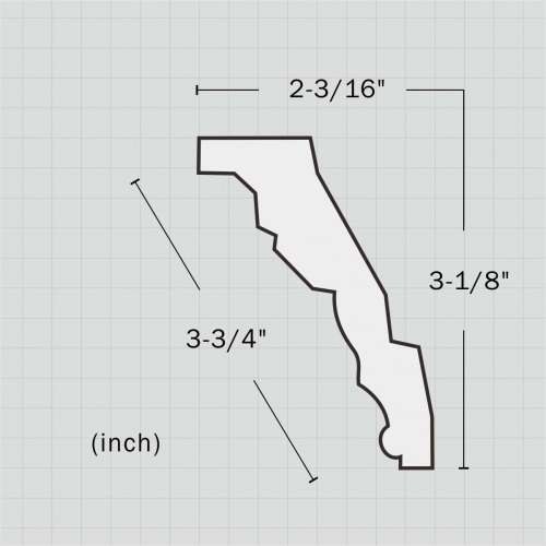 polyurethane victorian crown molding