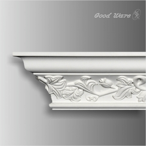 Decorative leaf crown molding for ceiling