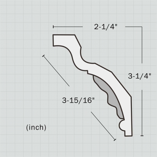 Decorative leaf crown molding for ceiling