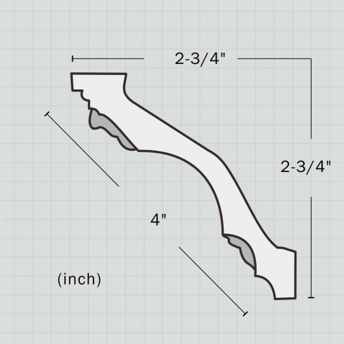 Baroque white crown molding for sale