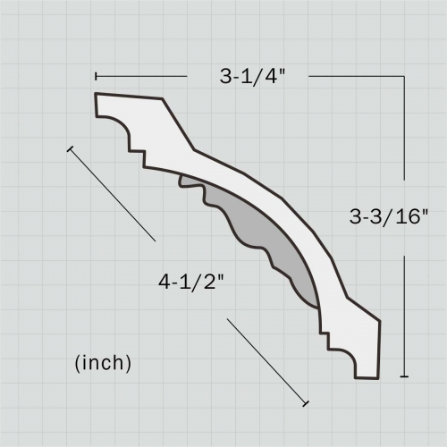 decorative polyurethane crown molding