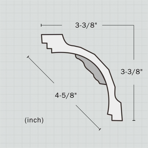 Polyurethane fleur de lis crown molding