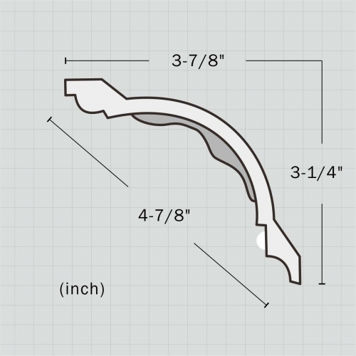 coved ceiling molding with rose design