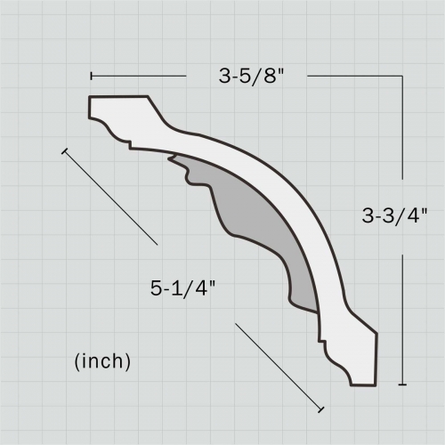 large polyurethane floral crown molding