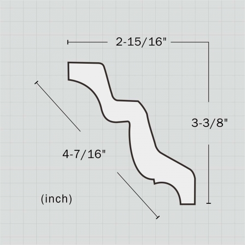 Egg and dart pattern carved mouldings