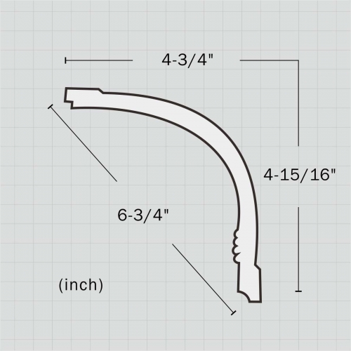 Large decorative ceiling cove moulding