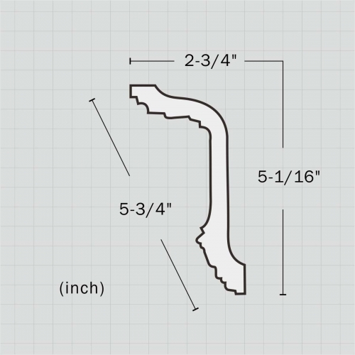 Polyurethane white decorative crown moldings