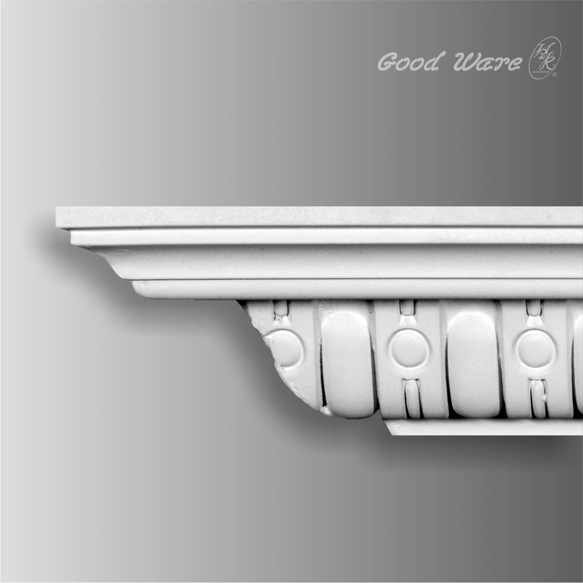 Polyurethane ornate crown molding