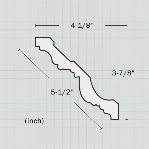 Polyurethane egg and dart classic crown molding