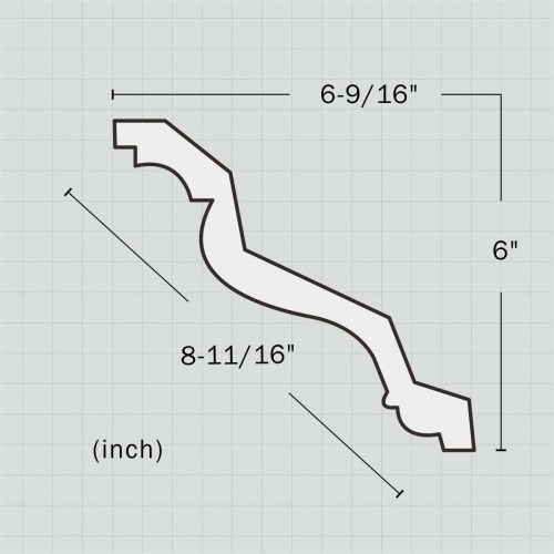 Large polyurethane architectural mouldings