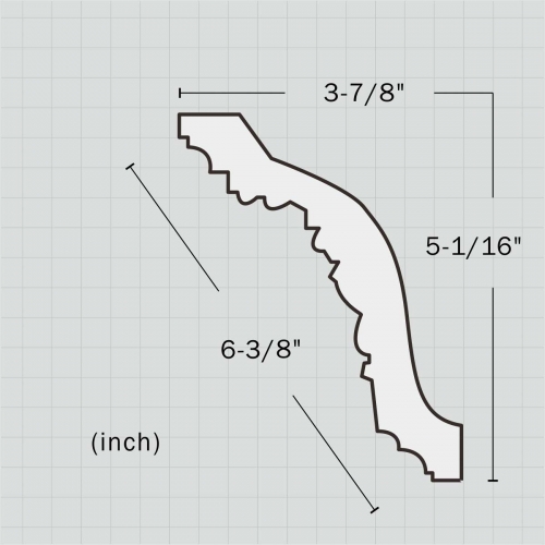 Polyurethane decorative big crown molding