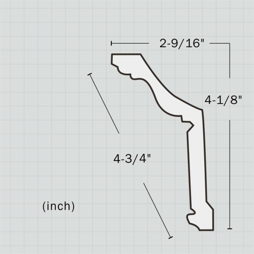 Polyurethane carved modern crown molding wholesale