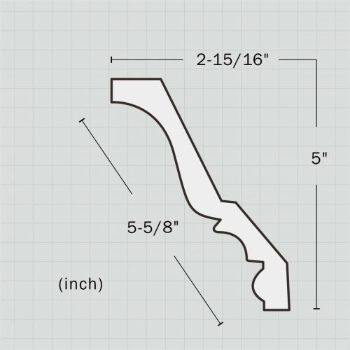 Beaded polyurethane foam crown molding