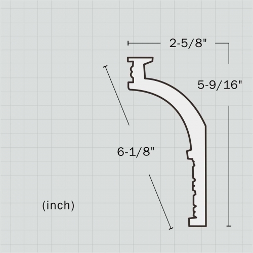Decorative polyurethane cornice moulding