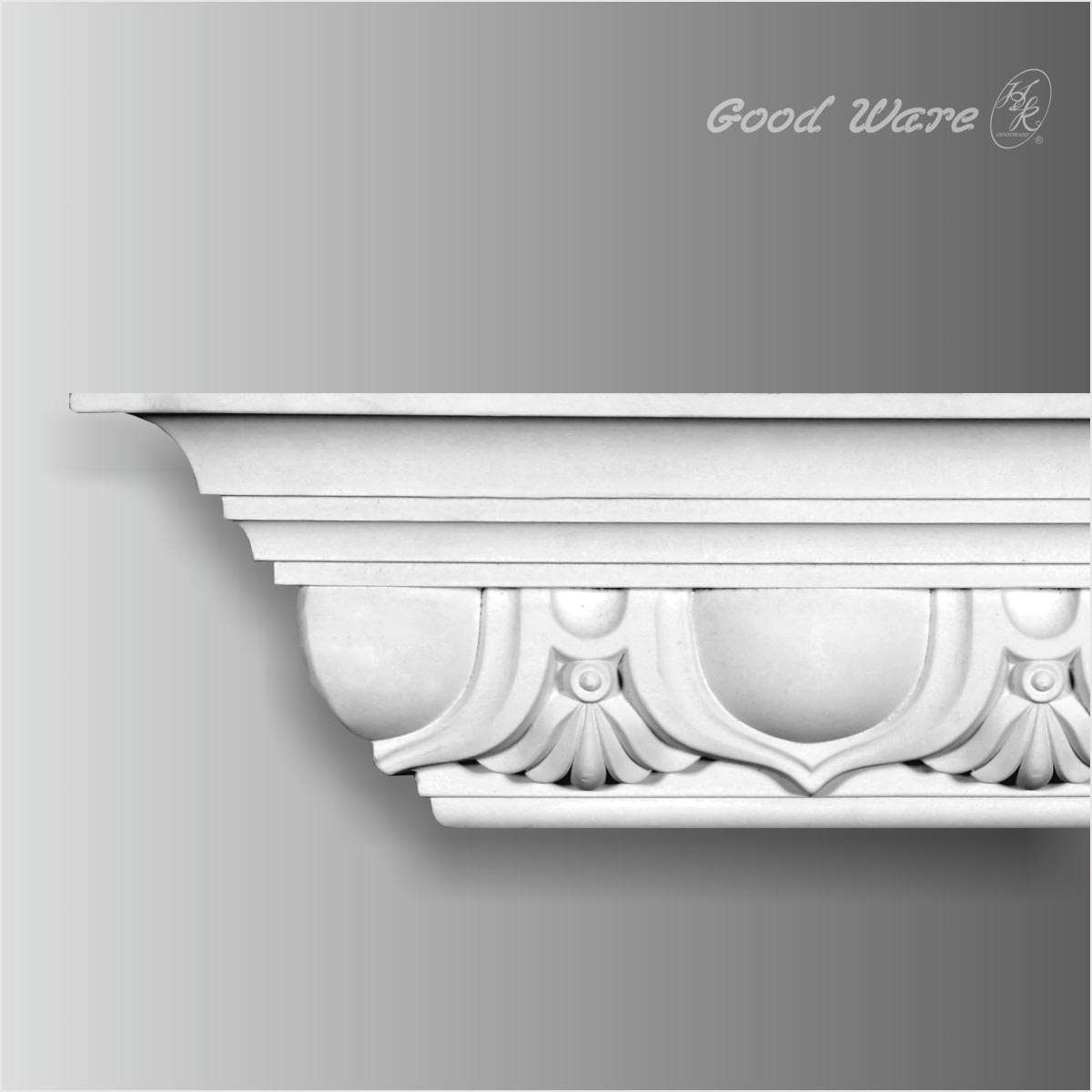 Polyurethane baroque egg and dart crown molding