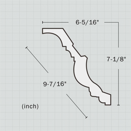 Large egg and dart classic crown moulding