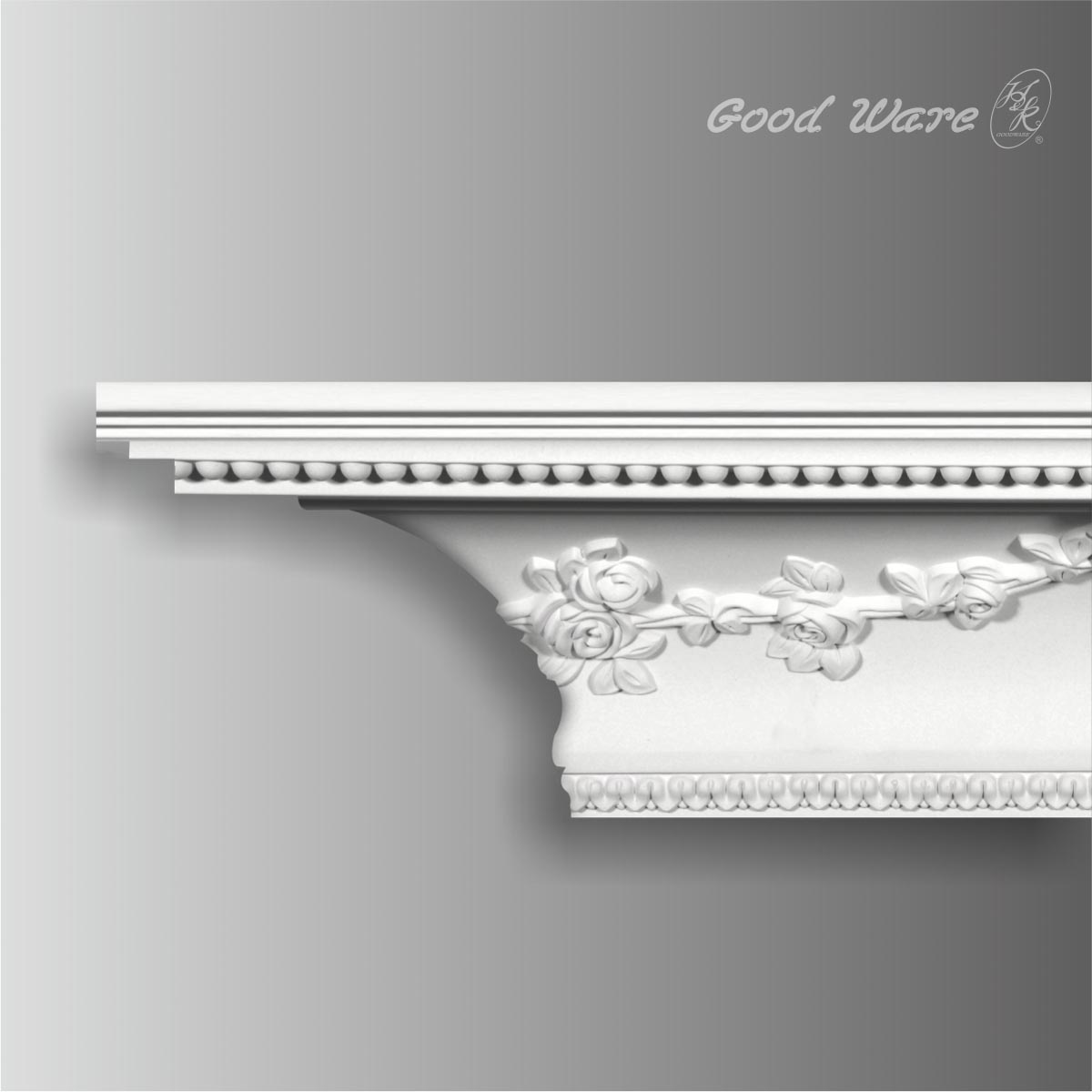 Polyurethane ornate cornice moulding