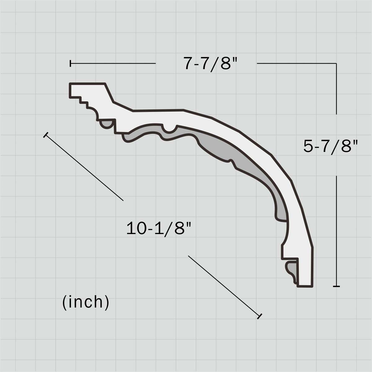 Polyurethane ornate cornice moulding
