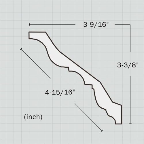 Polyurethane egg and dart architectural cornice molding