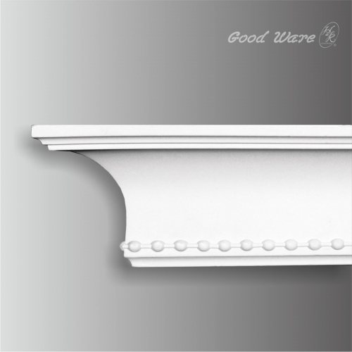 Polyurethane decorative beaded trim crown molding