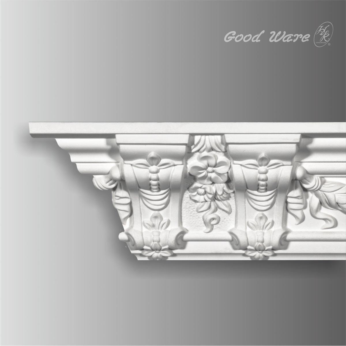Polyurethane ornate trim molding for ceiling