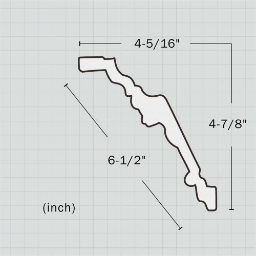 Polyurethane ornate trim molding for ceiling