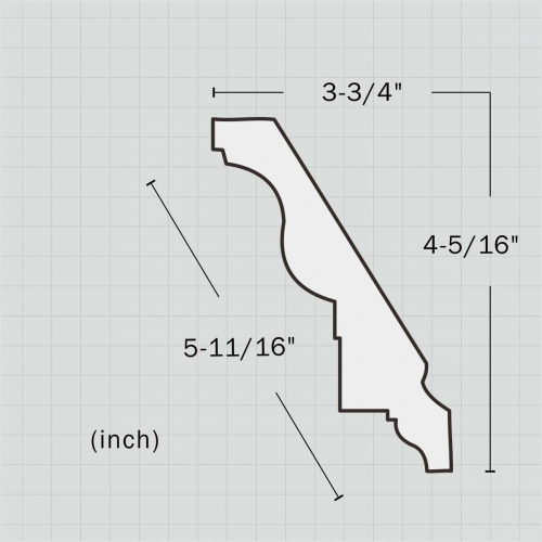 Polyurethane decorative dentil molding