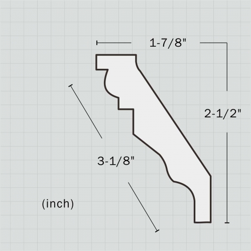 Polyurethane victorian ceiling crown moulding