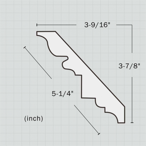 Decorative ceiling dentil cornice molding