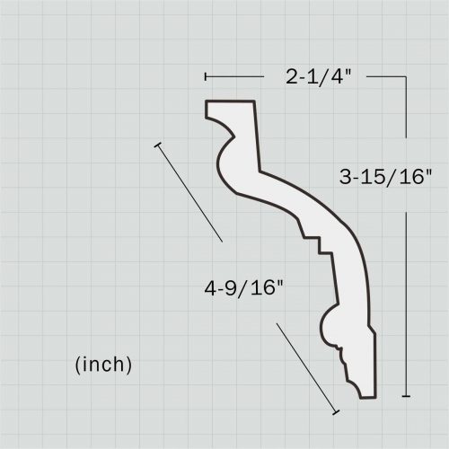 Polyurethane foam crown moulding