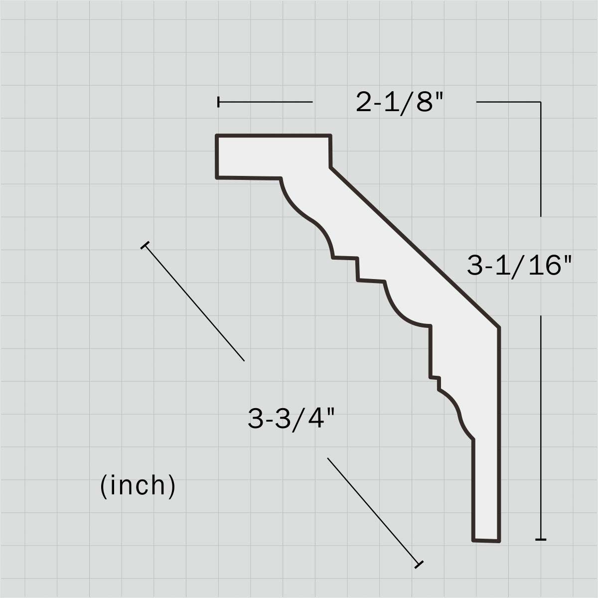Polyurethane carved ceiling cornice moulding