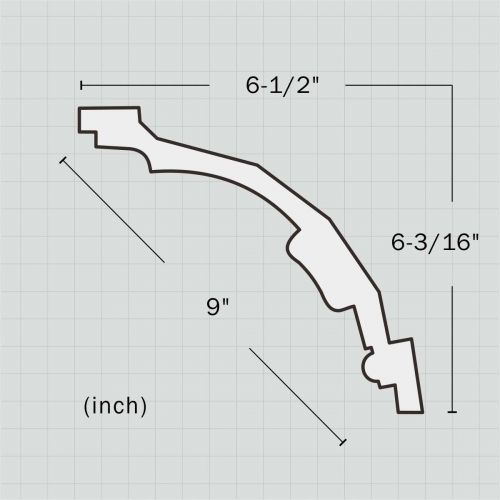 Decorative pu cove crown molding