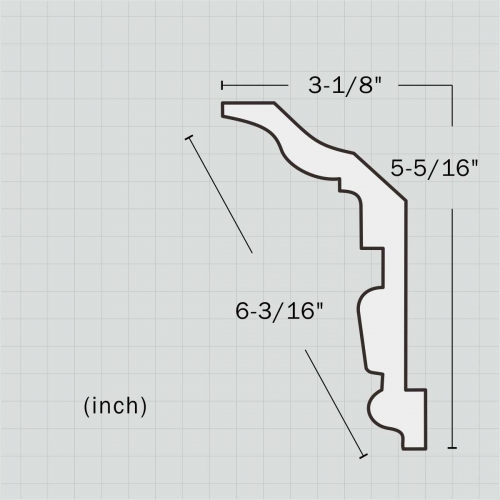 Decorative architectural crown molding