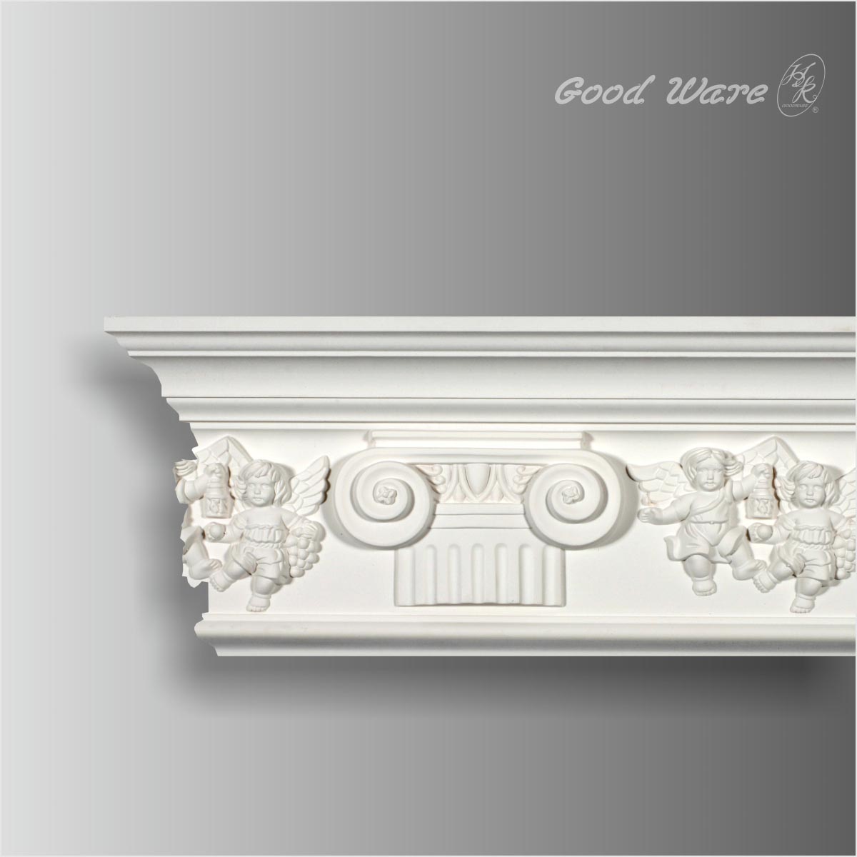 Polyurethane ornate crown moulding